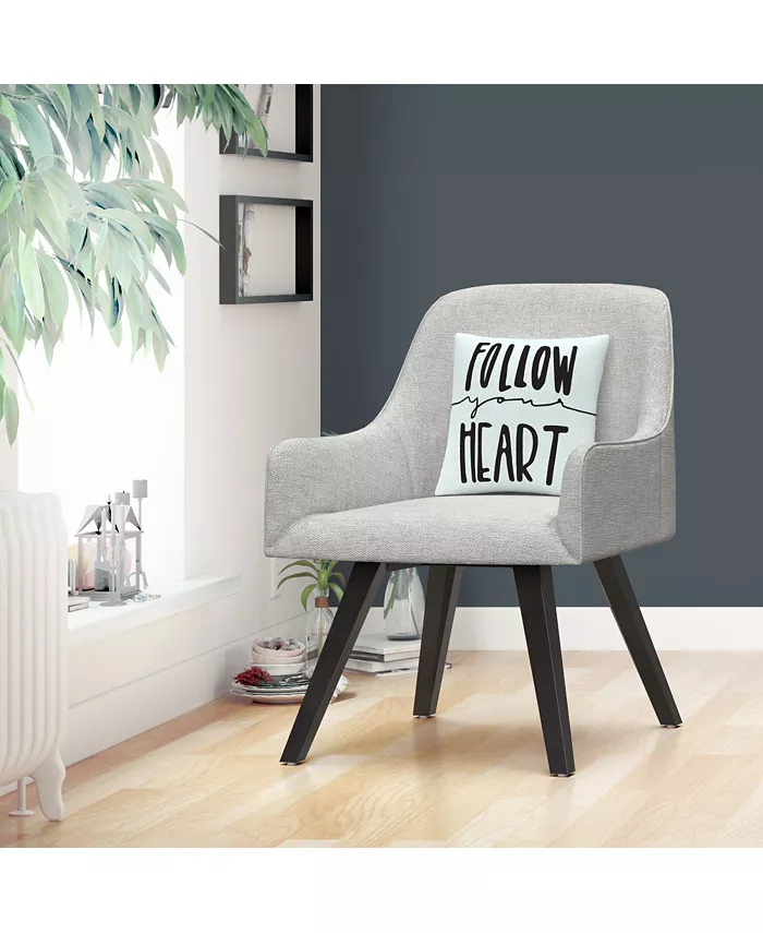 Baldwin ABC Typographic Follow Your Heart Decorative Pillow， 16