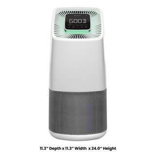 GreenTech Environmental 1375 sq. ft. HEPA - True Filter Whole House Air Purifier in White with ODOGard 1X5826