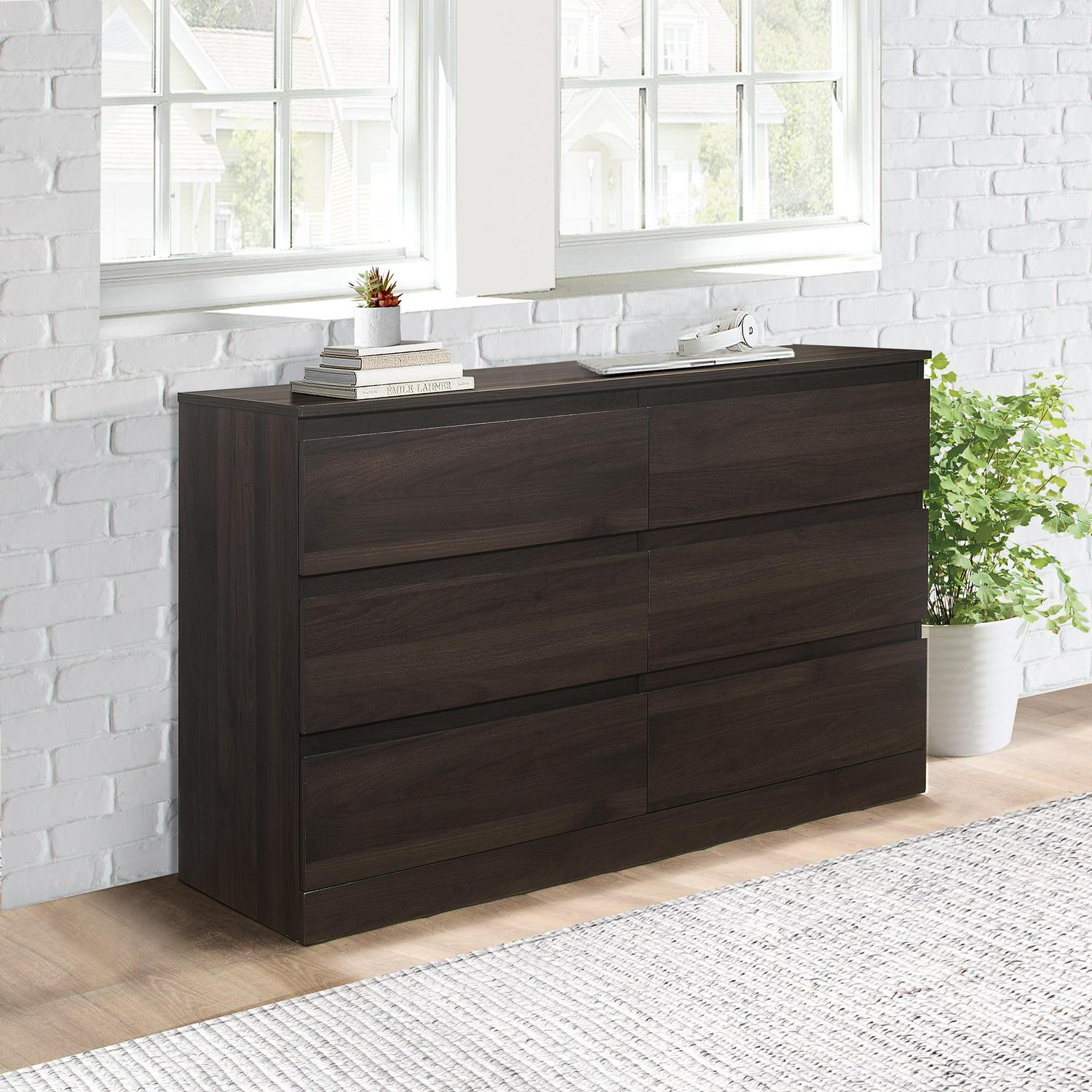 Brindle 6Drawer Horizontal Dresser Espresso Finish by Hillsdale  Crowdfused