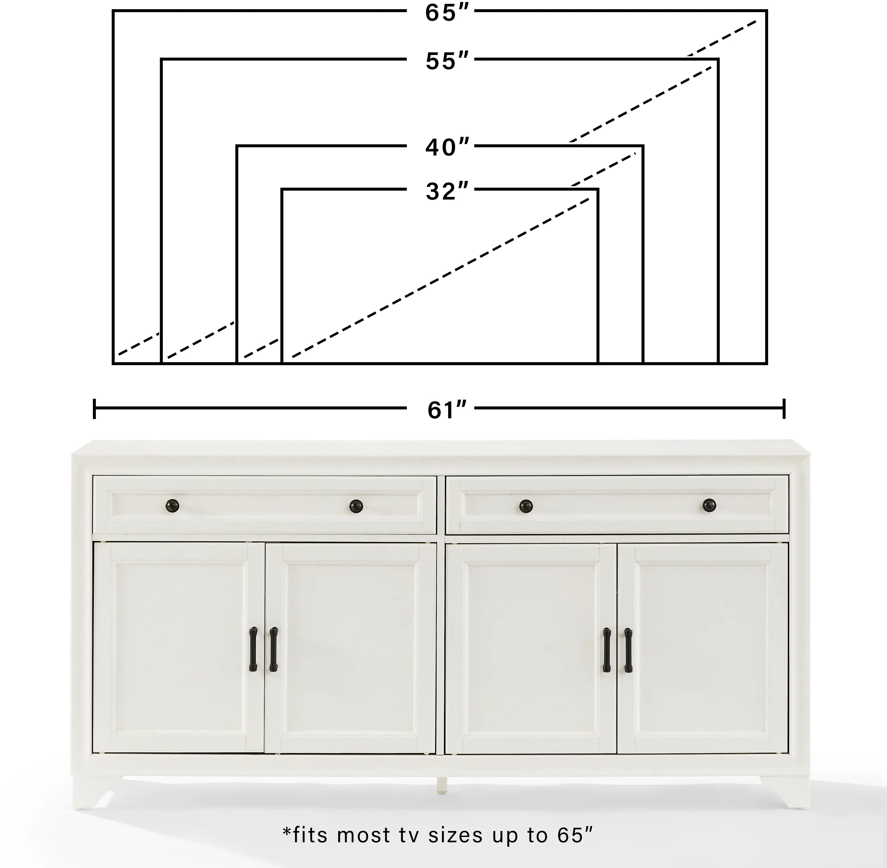 Tara White Dining Room Sideboard