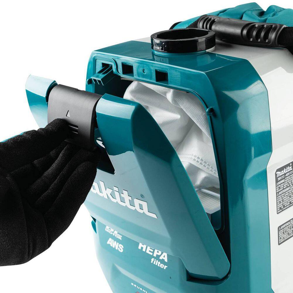 Makita 40-Volt Max XGT Brushless 12 Gal. HEPA Filter Cordless Backpack Vacuum Dry Dust Extractor Kit AWS Capable Tool Only GCV06Z