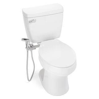 Brondell CleanSpa Easy Handheld with Holster and Integrated Shut Off Non-Electric Bidet Attachment in Stainless Steel MBH-37-S