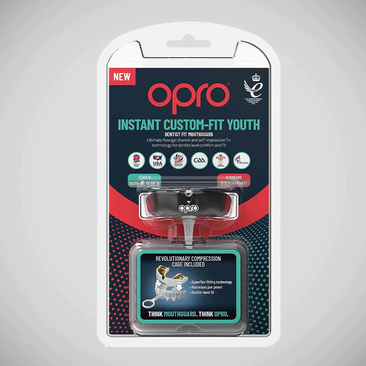 Opro junior instant custom-fit single colour mouth guard