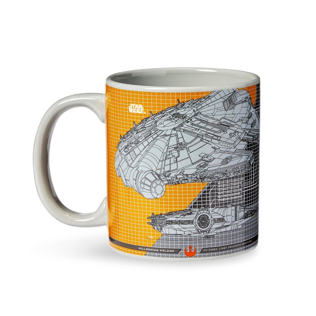 Seven20 Star Wars Millennium Falcon Grid Schematics 20oz Ceramic Mug