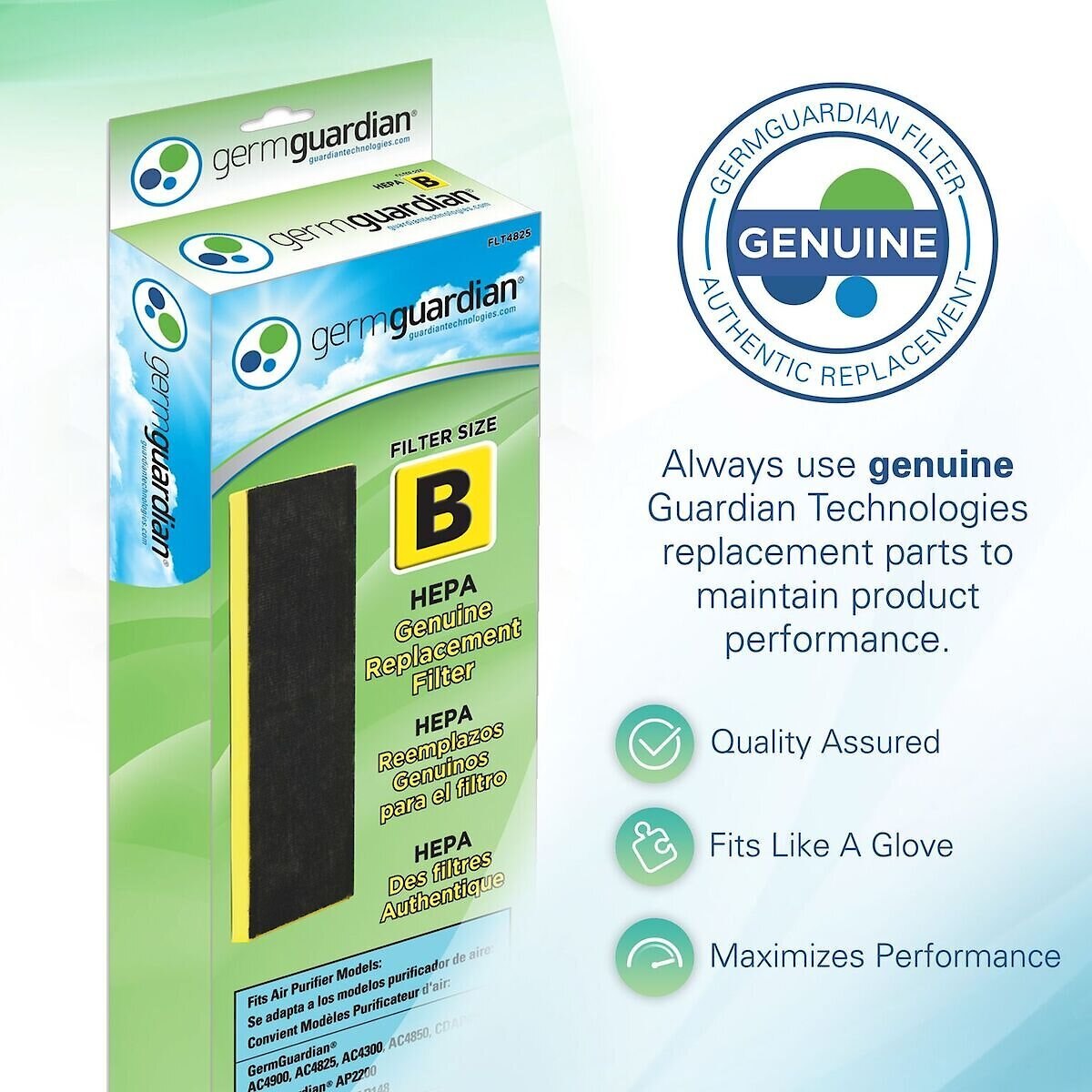 Germ Guardian FLT4825 HEPA Air Purifier Replacement Filter B