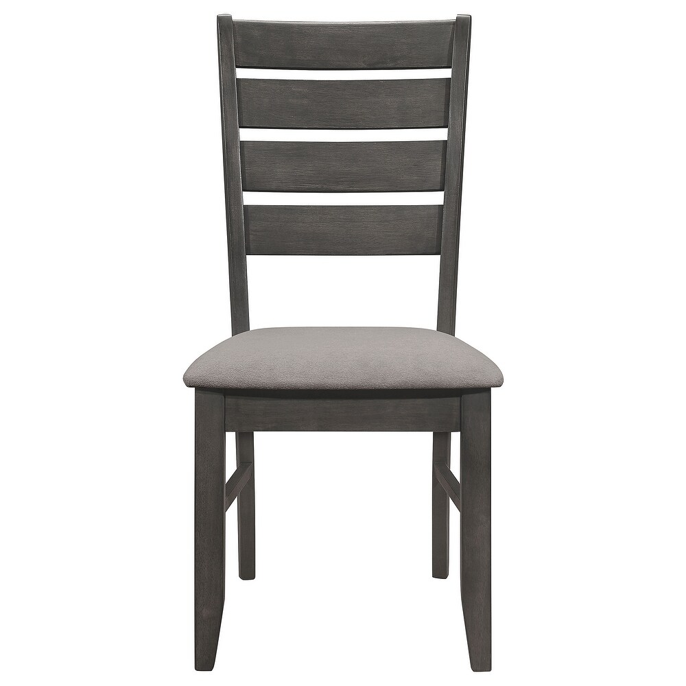 Coaster Furniture Dalila Ladder Back Side Chairs Brown And Grey (Set of 2)   19.25'' x 22.25'' x 40.25''