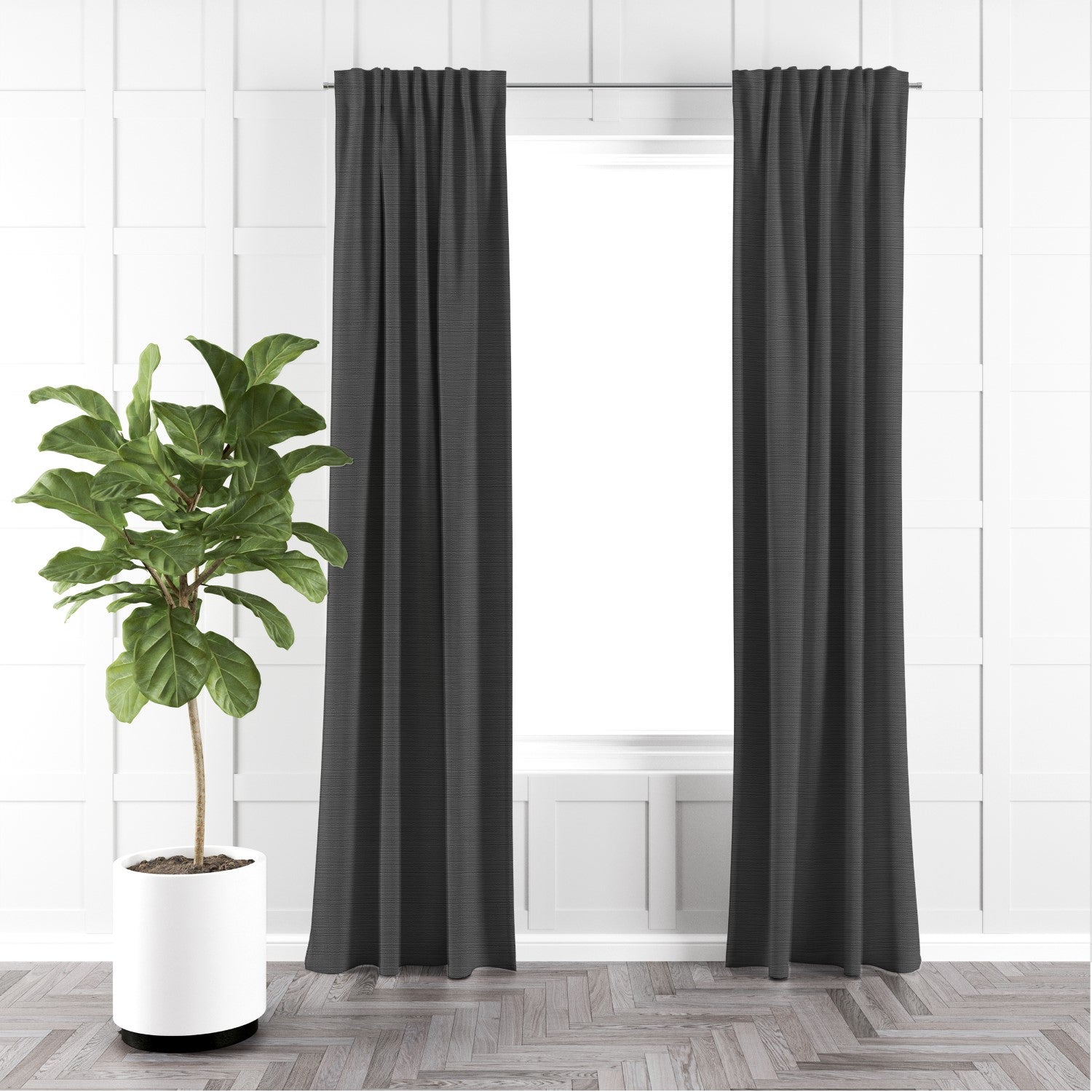 Nova Charcoal Drapery