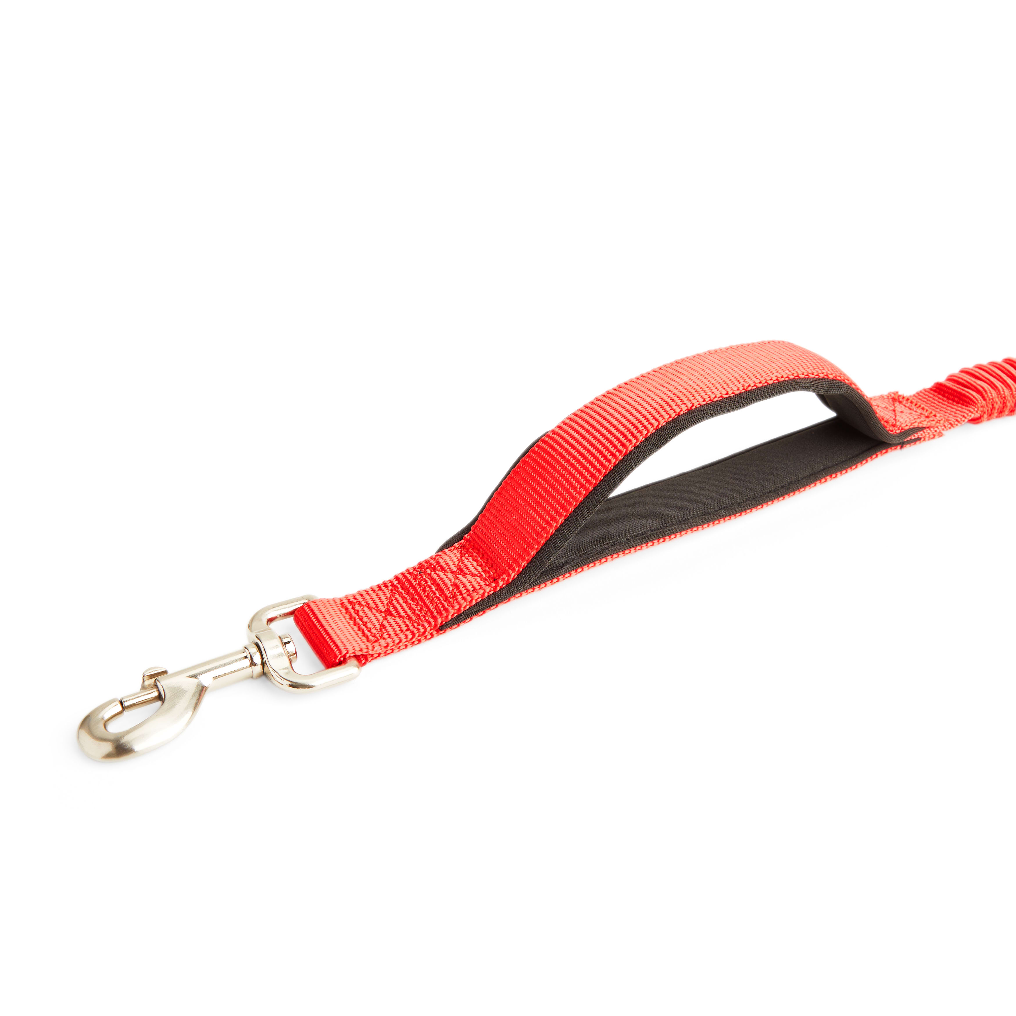 YOULY Red Shock Absorbing Dog Leash， 5 ft.