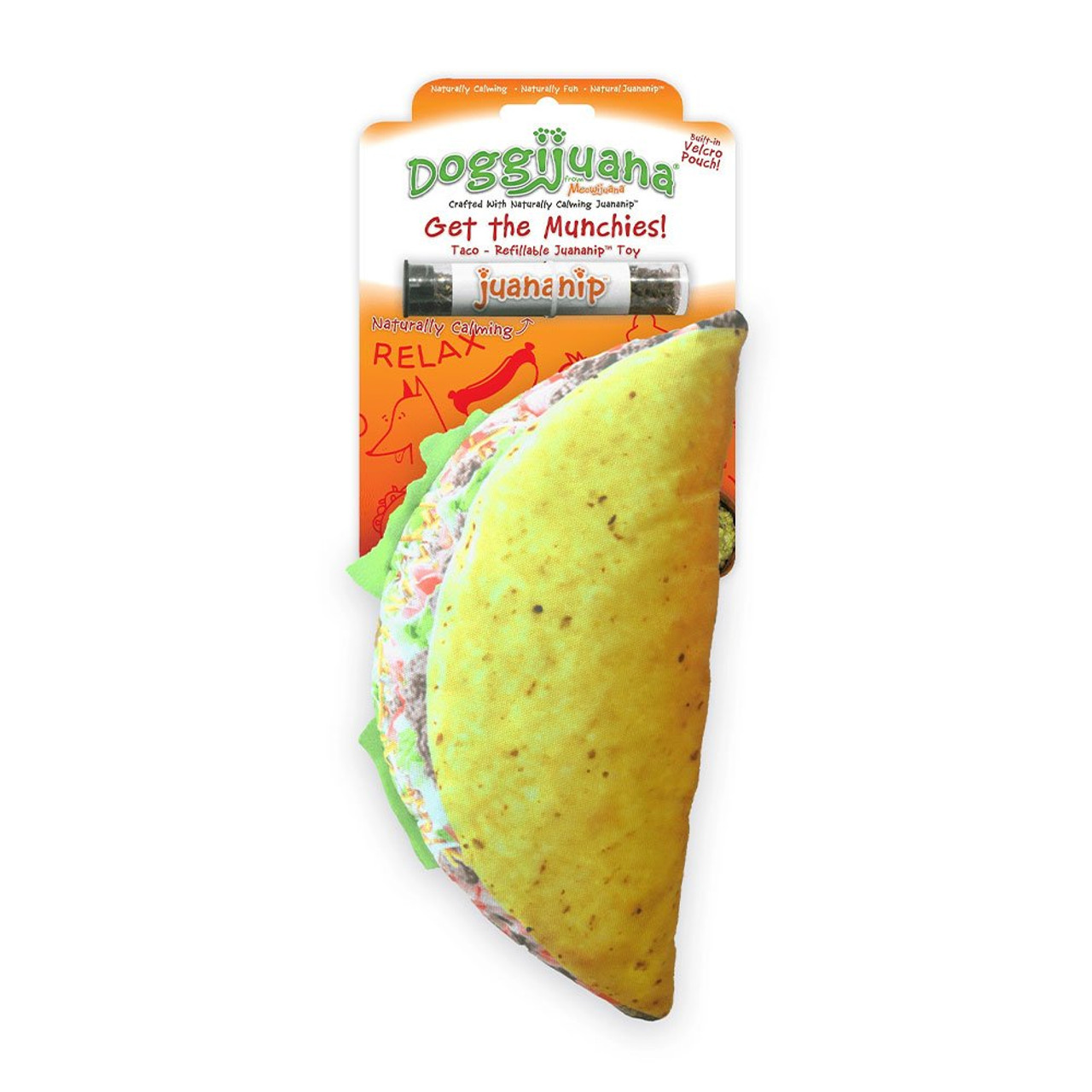 Doggijuana Get the Munchies Taco Refillable Juananip Dog Toy