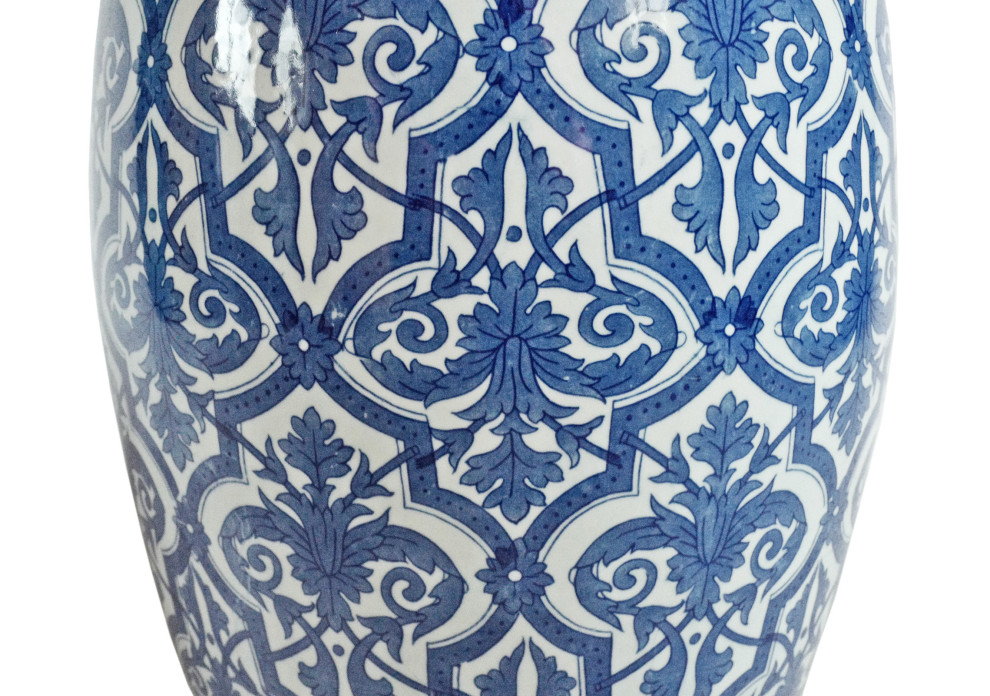 Blue and White Paris Ceramic Stool   Asian   Accent And Garden Stools   by Design Mix Furniture  Houzz