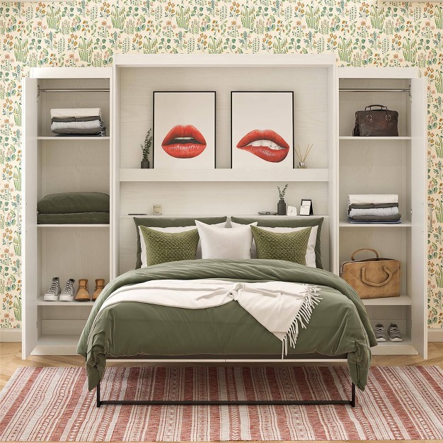 Her Majesty Wall Bed Combo With 2 Side Storage Wardrobes Novogratz