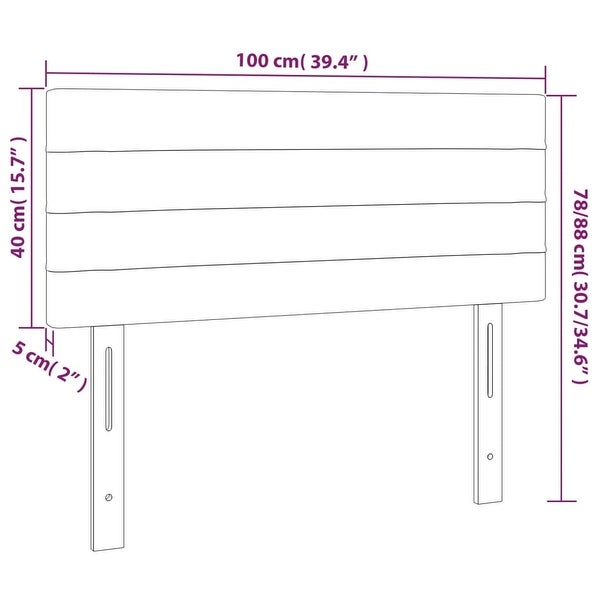 vidaXL Headboard Dark/Light Gray 39.4