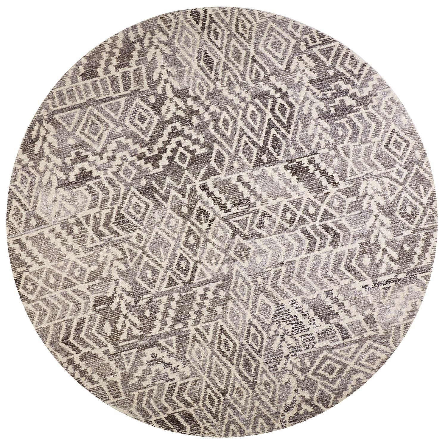 Palatez Hand Tufted Gray and White Rug by BD Fine