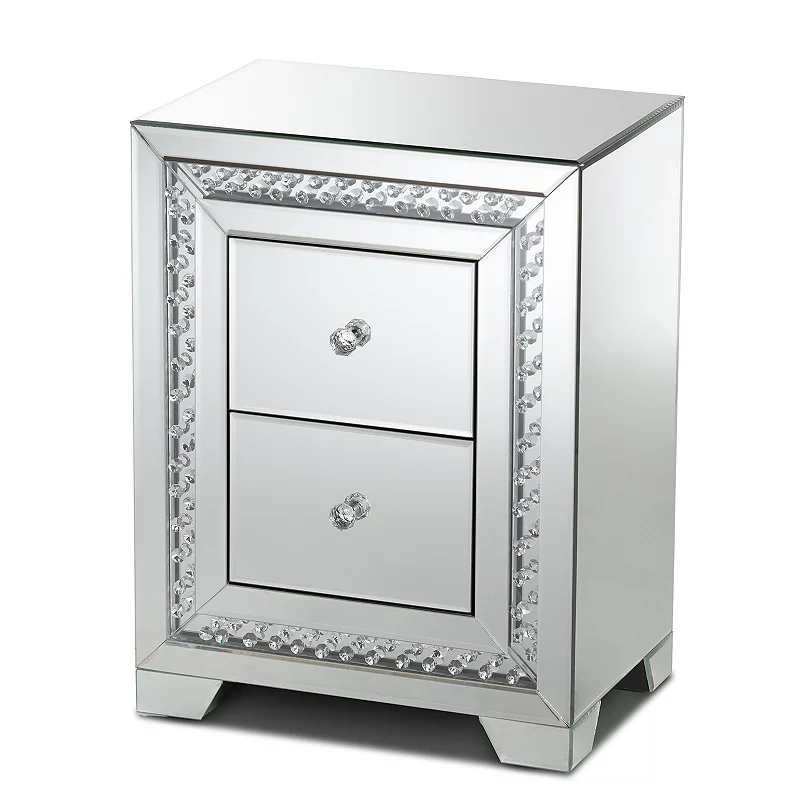 Baxton Studio Mina Mirror Nightstand