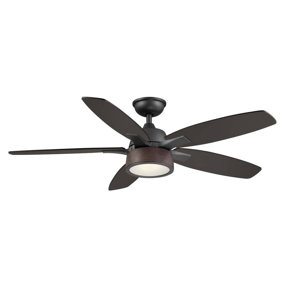 Home Decorators Collection Parkridge 52 in. LED Natural Iron Ceiling Fan With Light and Remote Control YG614-NI