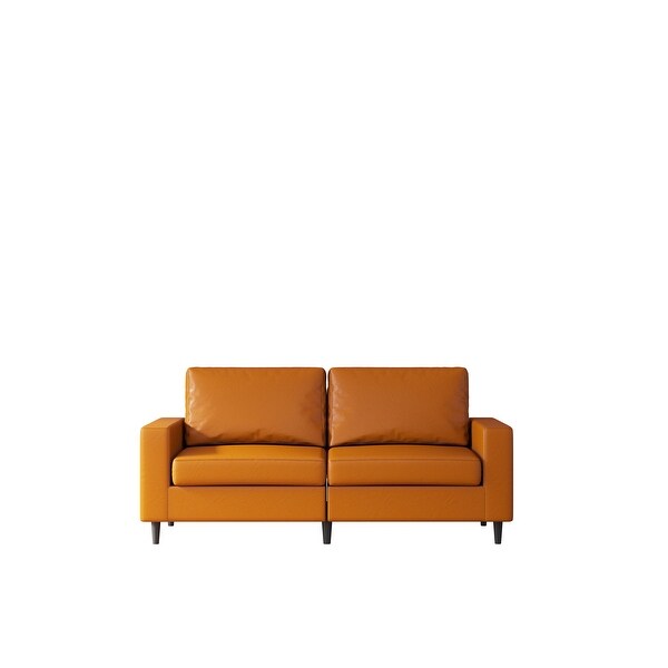 3-Seat Sofa PU Leather Upholstered Couch Furniture