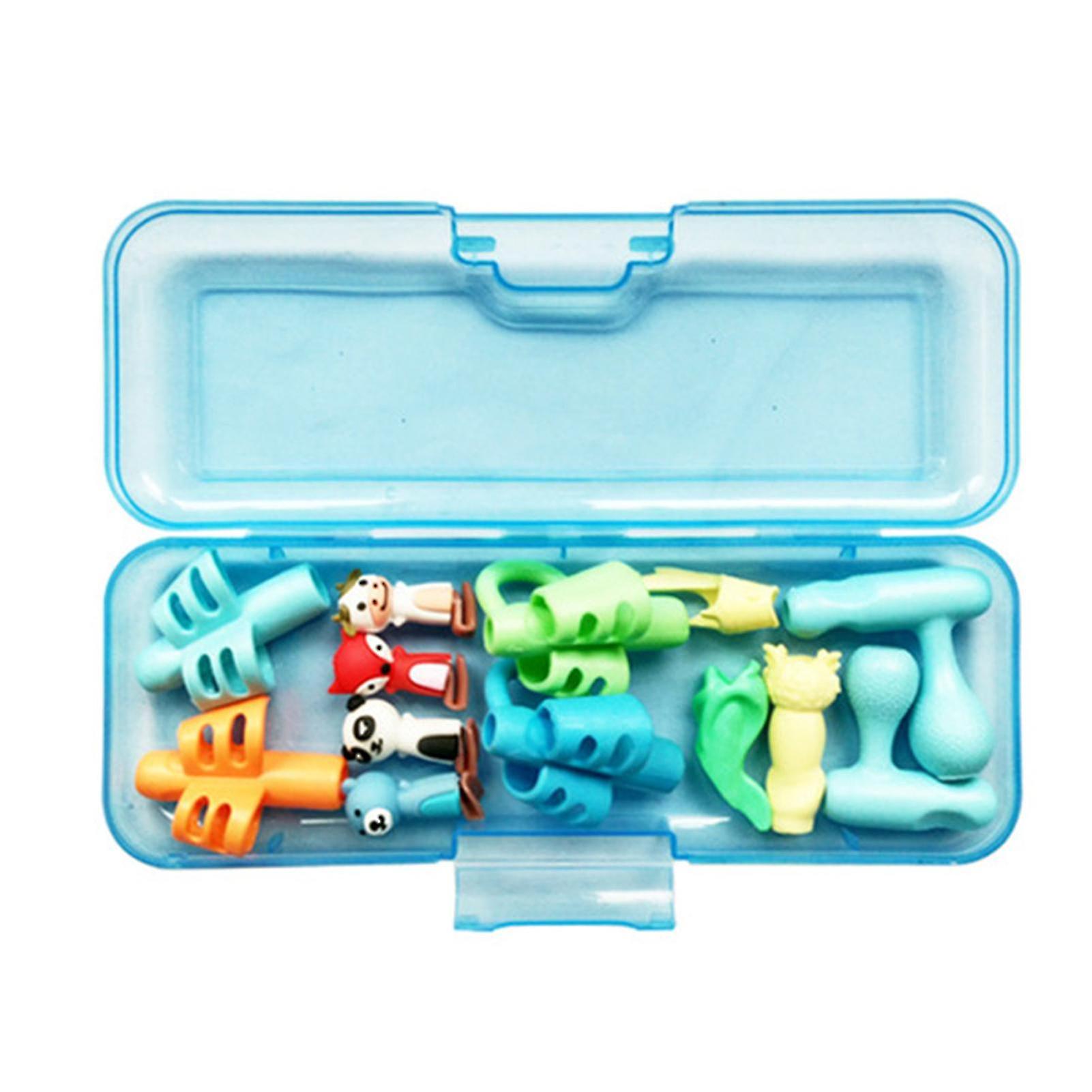 Pencil Grip Set 13 Pcs Children Pen Holder Writing Aid Grip Trainer With Storage Case