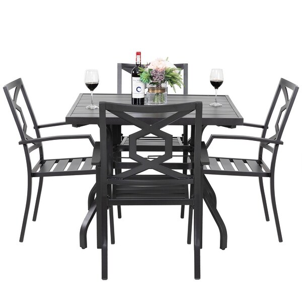 Nuu Garden Outdoor 5Piece Iron Dining Set