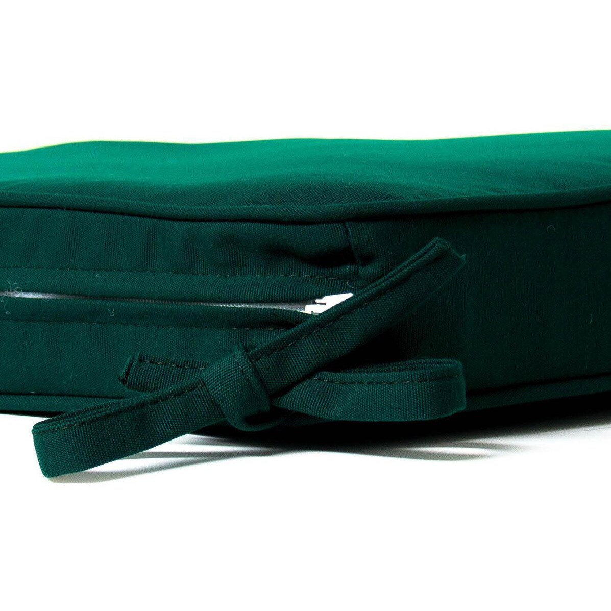 Sunbrella Canvas Forest Green Medium Outdoor Replacement Seat Cushion W/ Piping By Signature