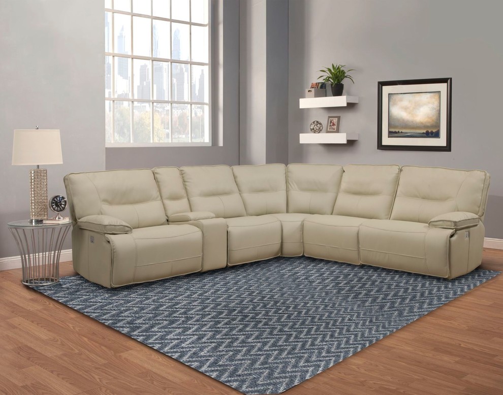 Parker Living Spartacus Chocolate 6pc Sectional With 2pc Armless Chair   Contemporary   Sectional Sofas   by Unlimited Furniture Group  Houzz