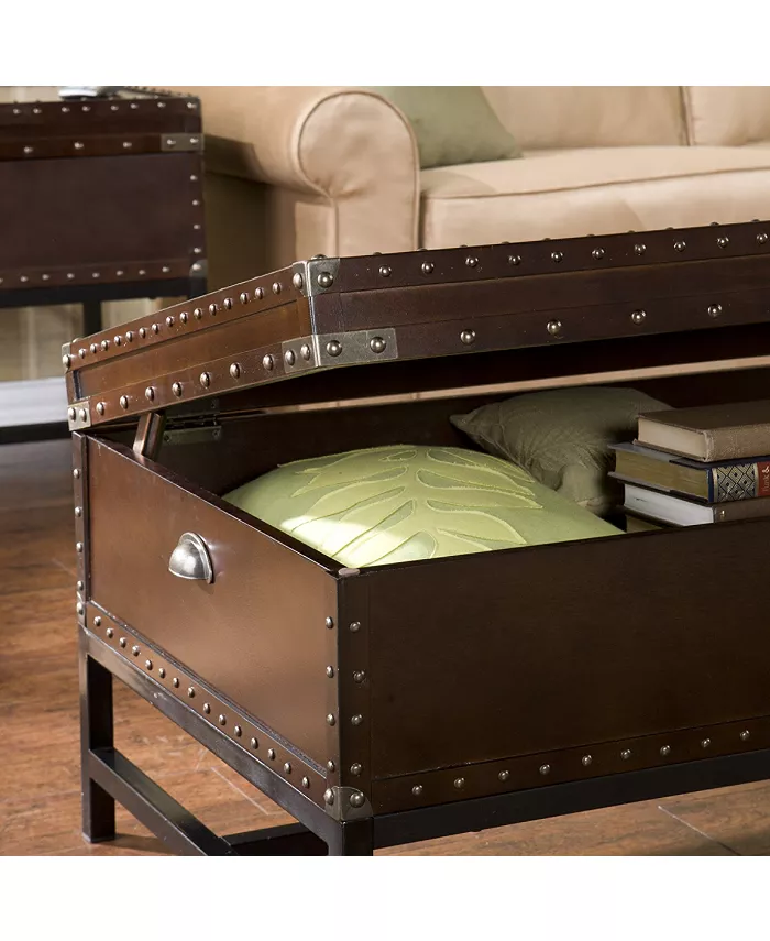 Southern Enterprises Voyager Storage Cocktail Table