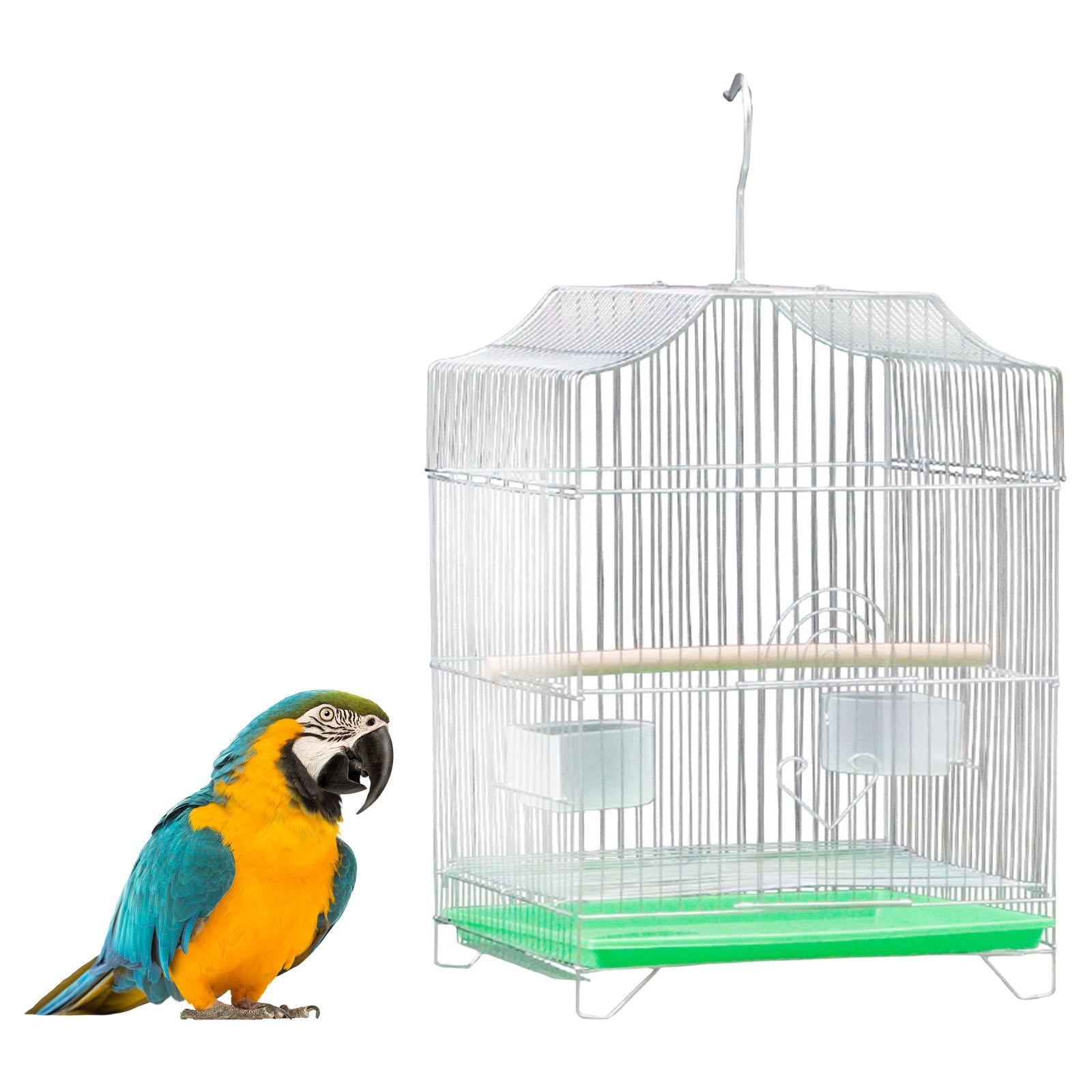 Large Bird Cage Pet House Stand Cage Birdcage Nest with Food Cup Hanging Hook Pet Supplies for Parrot Finches Conures Parakeet Accessories