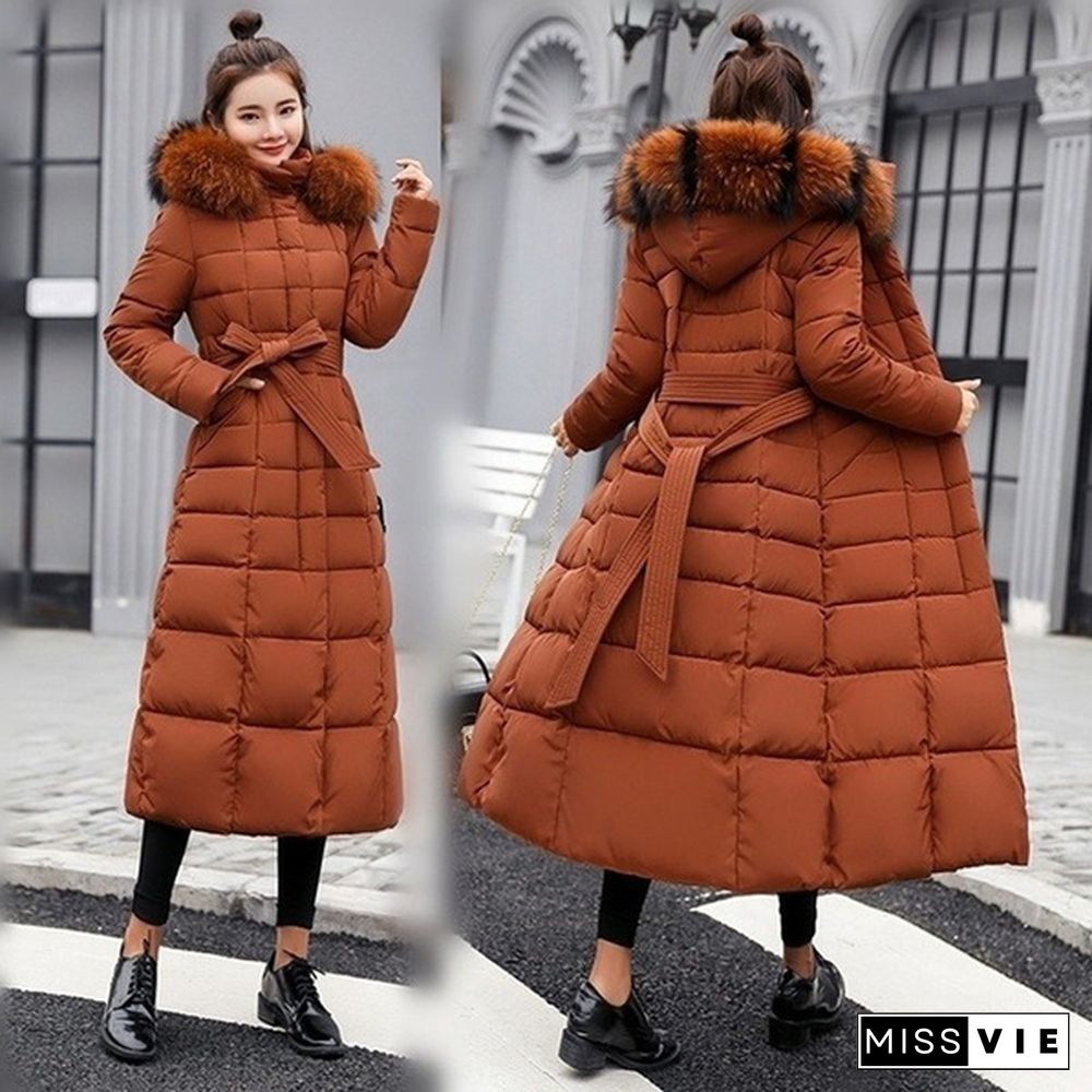 New Fashion Women's Winter Down Coat Clothes Cotton-Padded Thickening Down Casual Winter Coat Long Jacket Down Parka XS-3XL