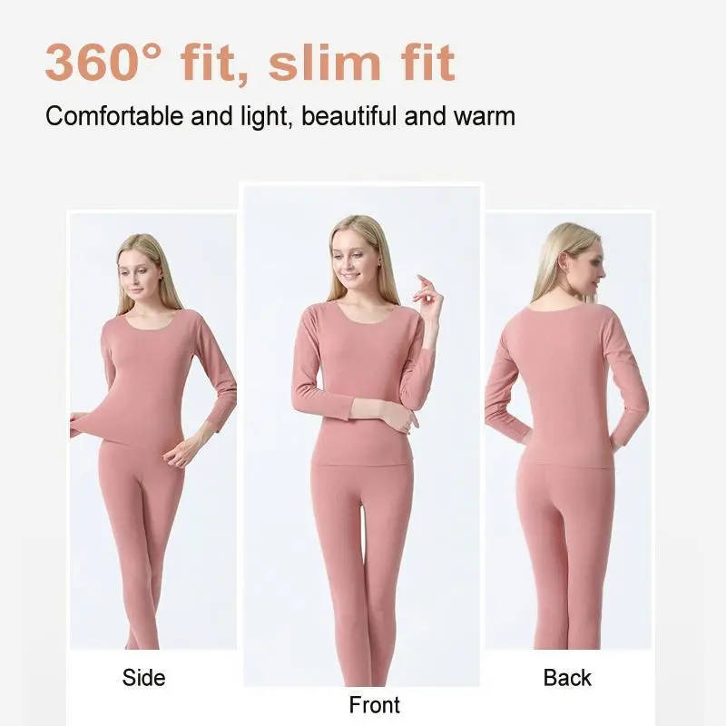 Double-sided Brushed Thermal Underwear Long Sleeve Set