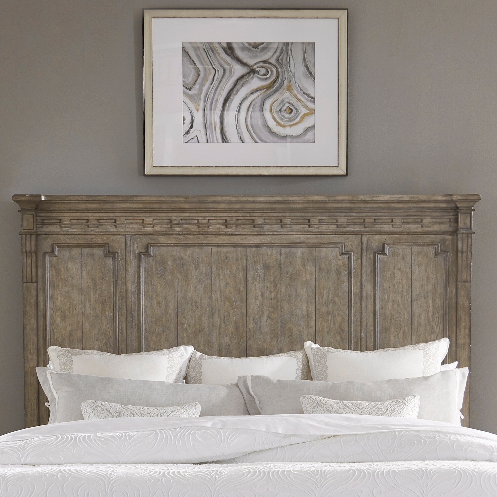 Town and Country Dusty Taupe Panel Headboard - - 37066984