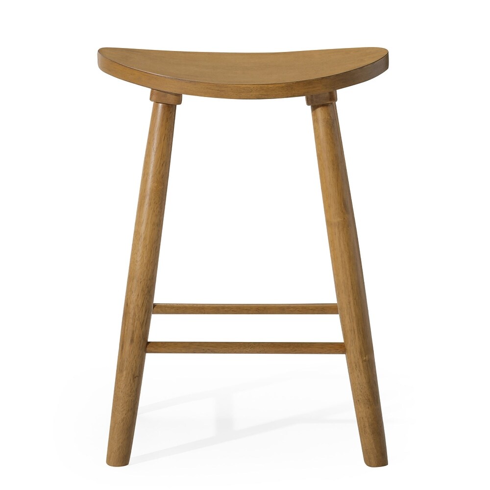 Maven Lane Luna Counter Stool in Rustic Natural Wood Finish   Rustic Natural   Counter   26\