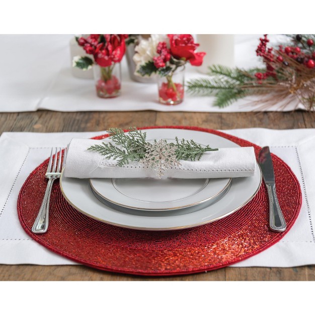 C amp f Home Silver Snowflake Napkin Ring