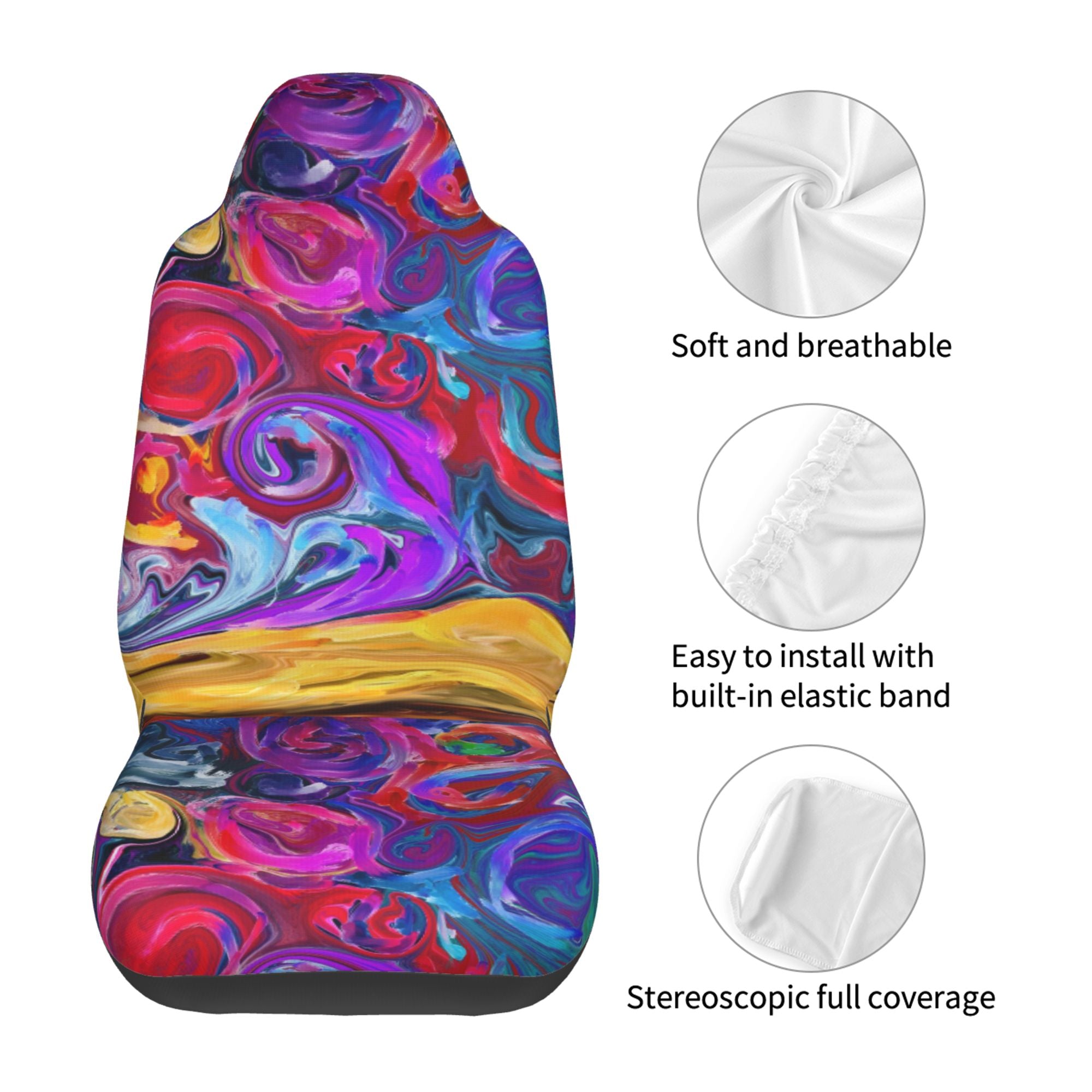 ZICANCN Car Seat Cover Colorful Dreams Car Front Seat Covers Protectors ， Automotive Seat Covers for Cars Trucks Suv