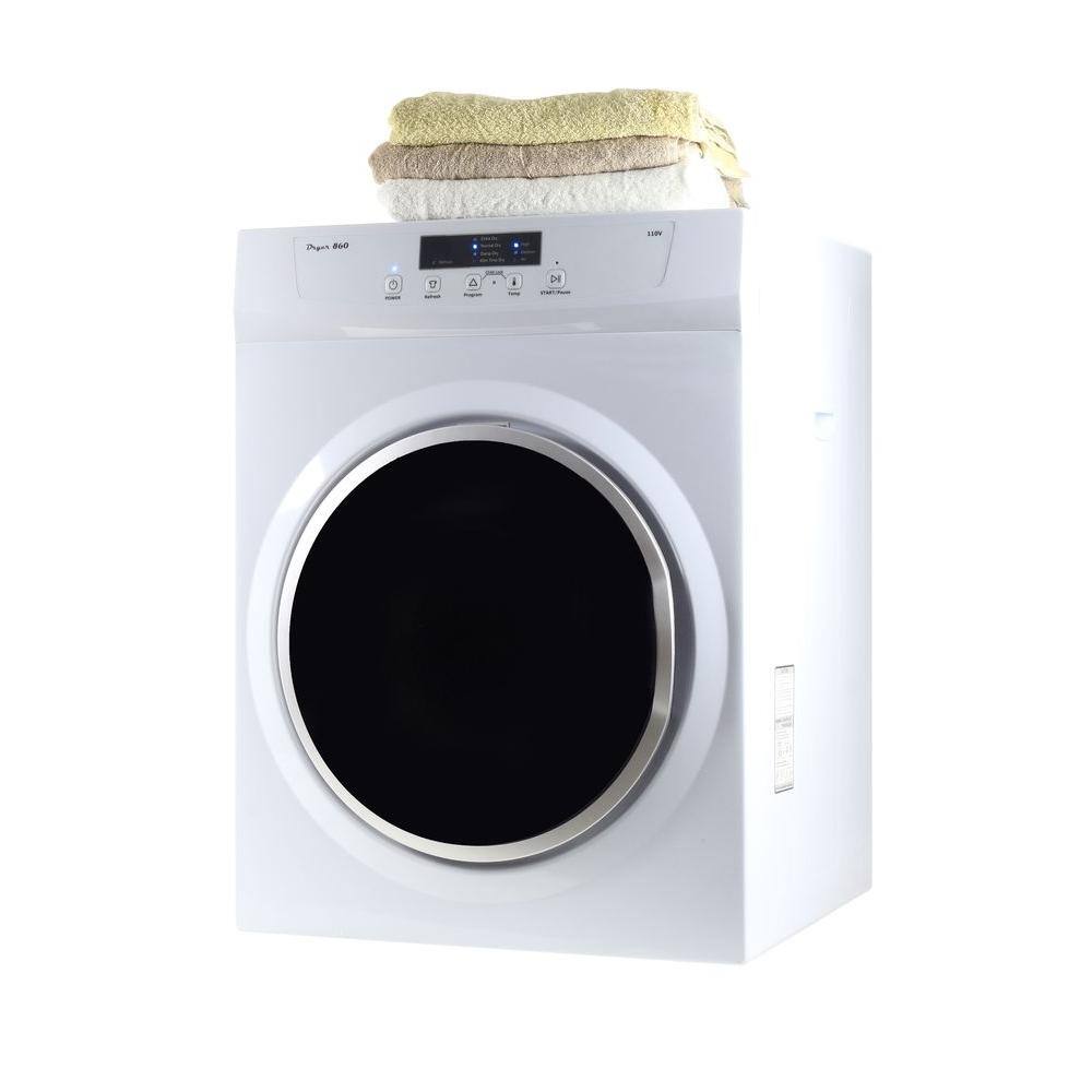 EQUATOR ADVANCED Appliances 3.5 cu.ft. 110V SensorRefresh Compact Vented Dryer White DD 860