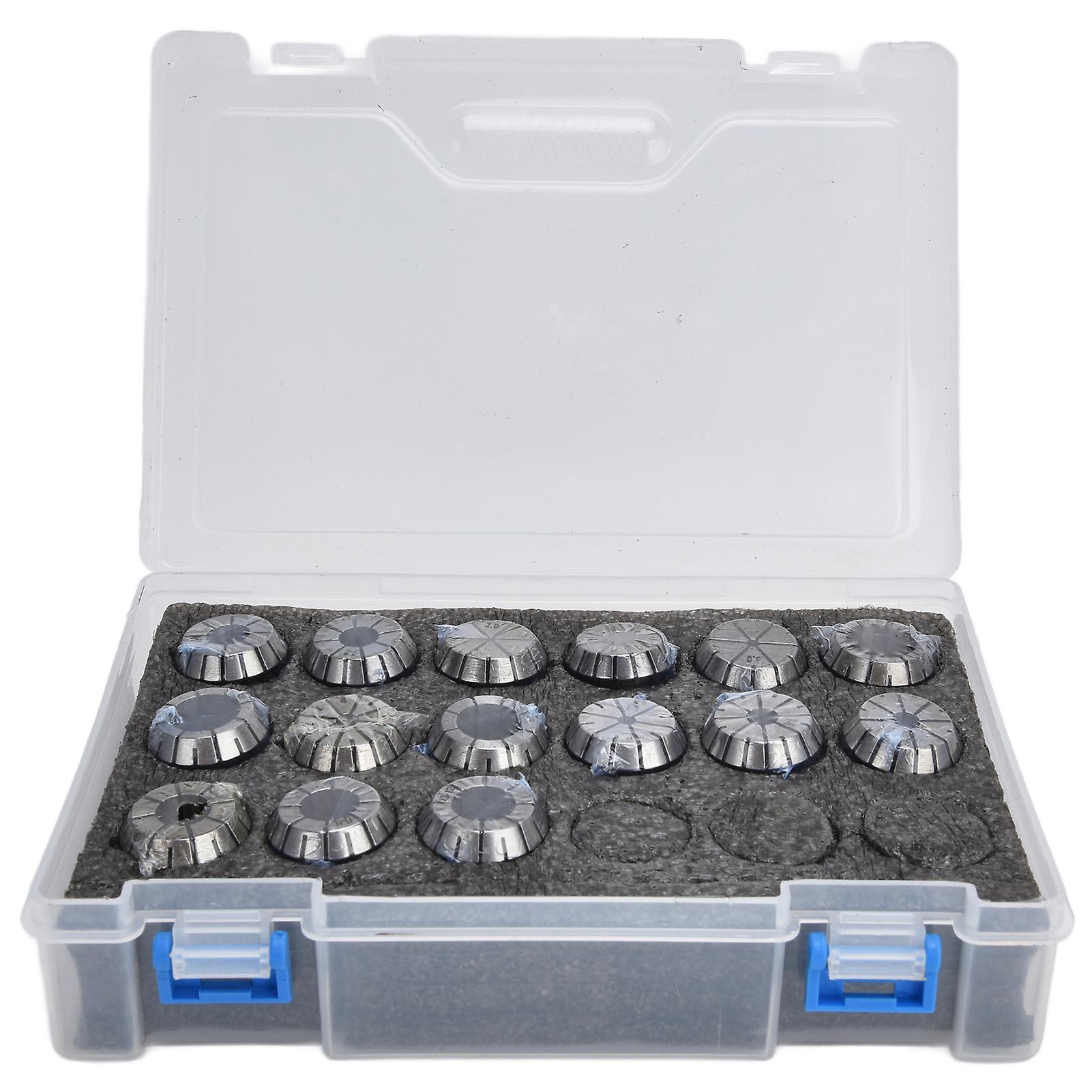 15pcs Er25 Chuck Set High Speed Steel Spring Collets With Wrench Cnc Milling Machine Parts