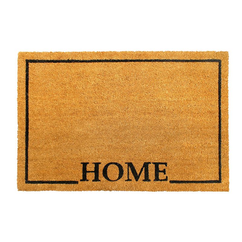 RugSmith Natural Machine Tufted Home Square Coir Doormat