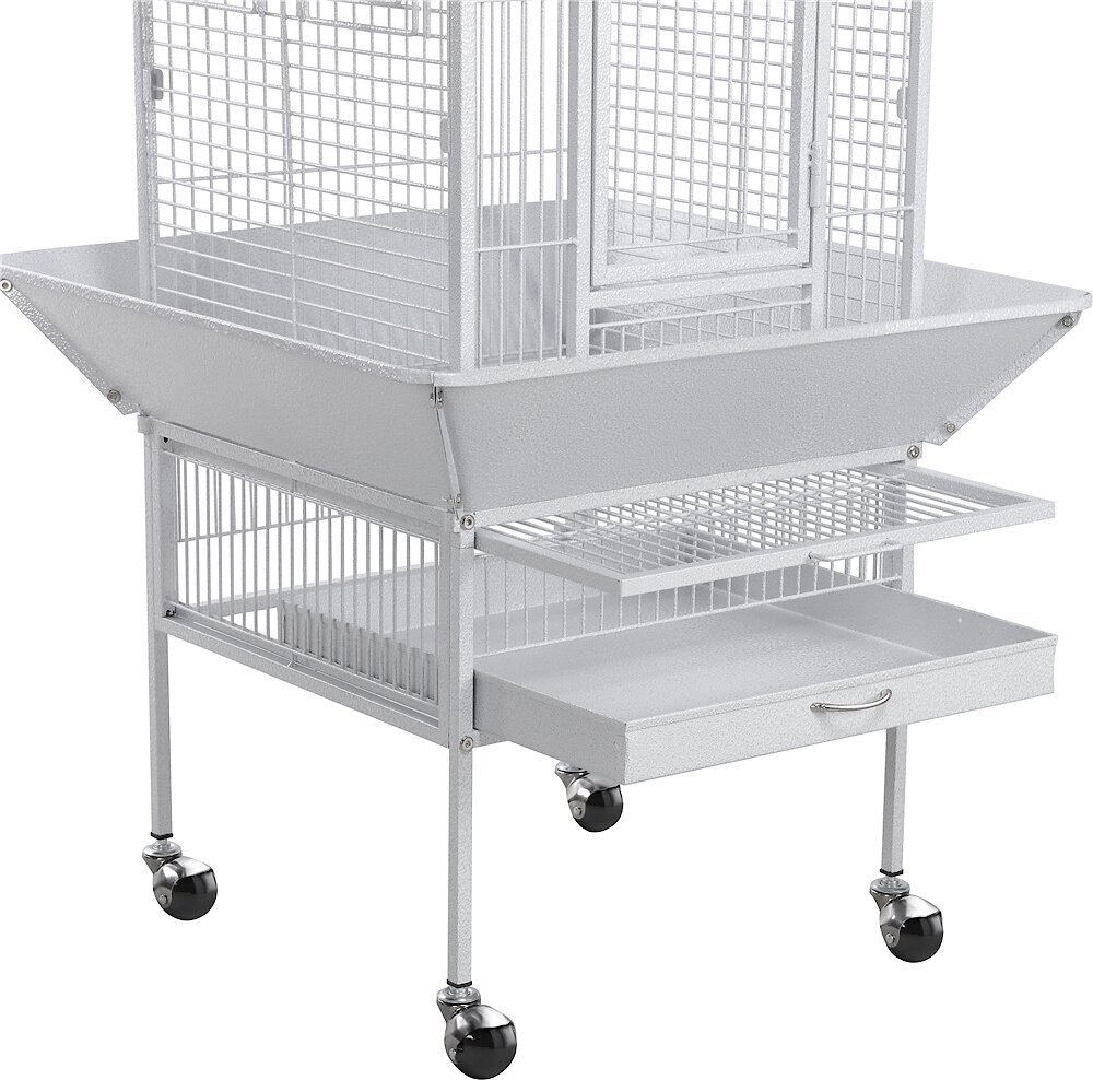 Yaheetech Rolling Metal Parrot Cage with Playtop