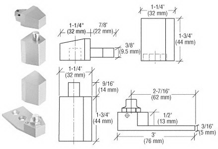 CRL Offset Reversible Pivot Set Flush with Frame F...