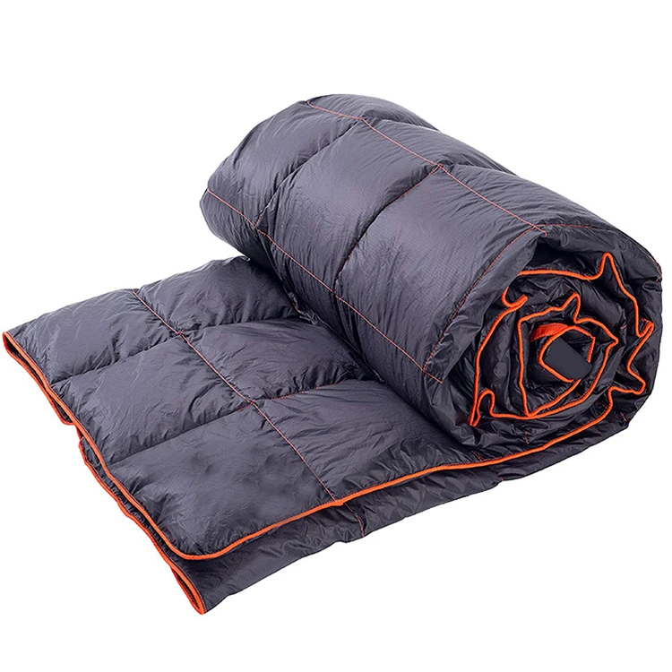 Custom Outdoor Lightweight Packable Down Blanket Warm Camping Travel Blanket