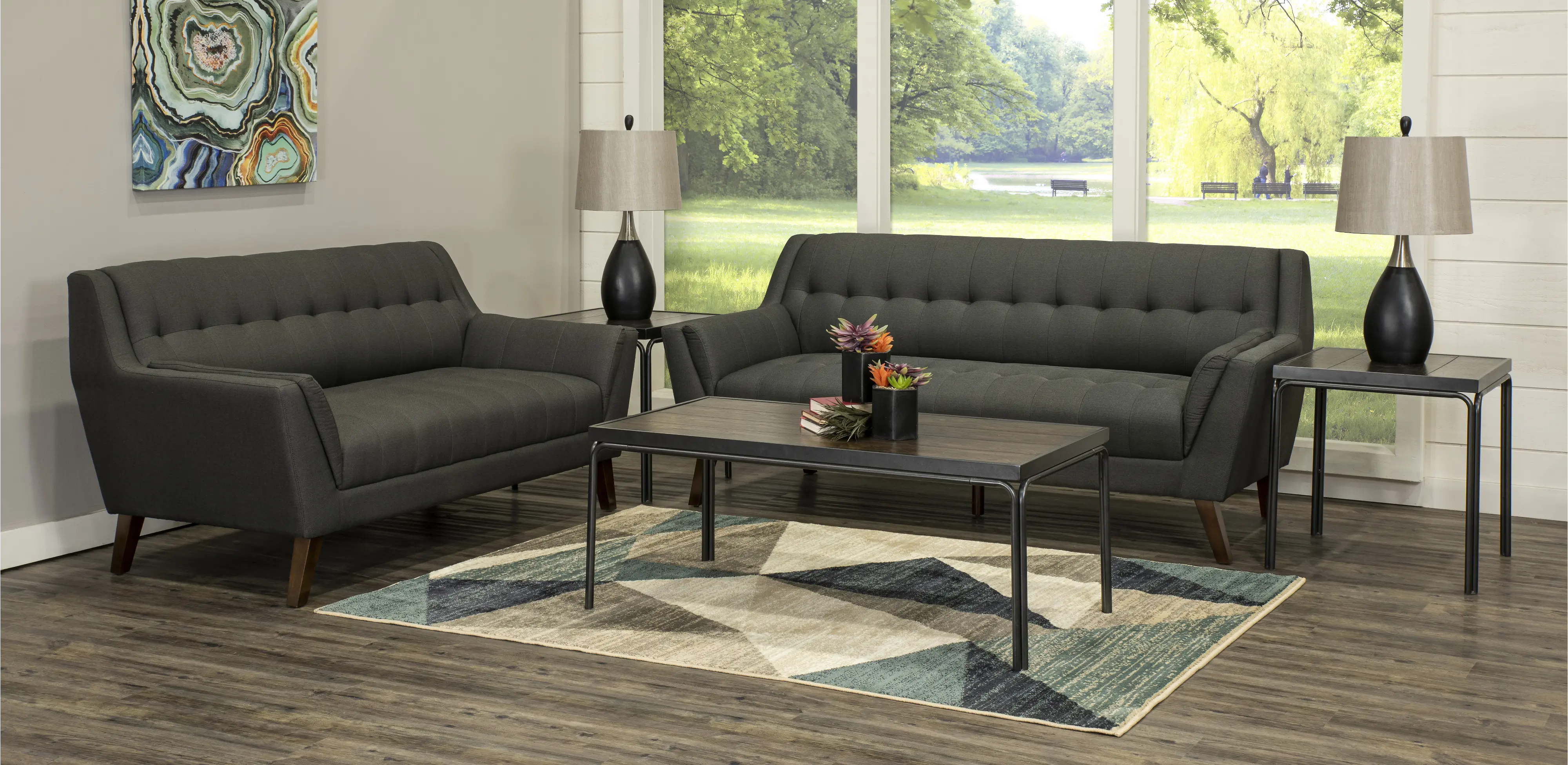 Celeste Gray 5 Piece Living Room Set