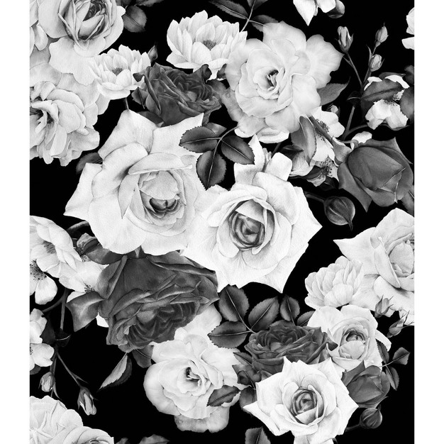 Black And White Floral Tapestry Roommates