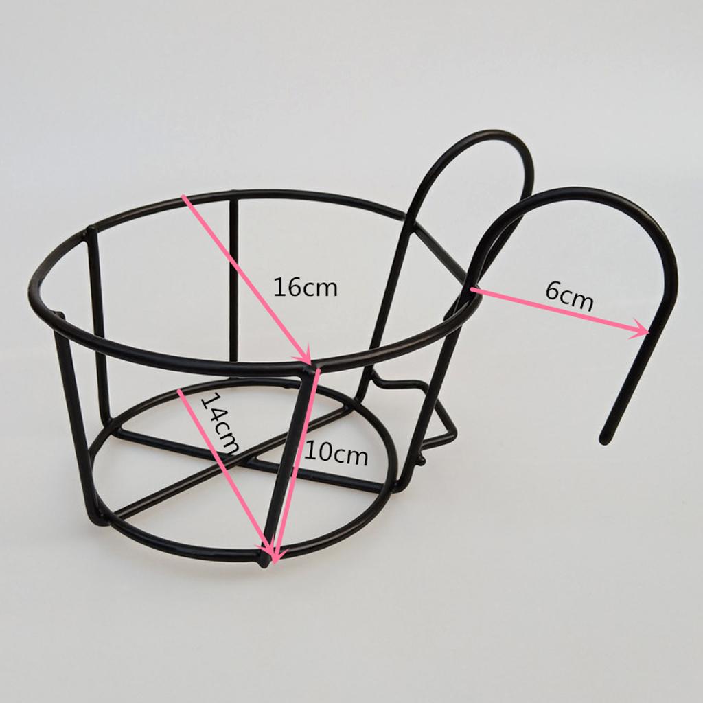 3x Balcony Flower Shelf Iron Wire Hanging Flower Pot Shelf Flower Pot Rack Flower Pot Rack For Railings