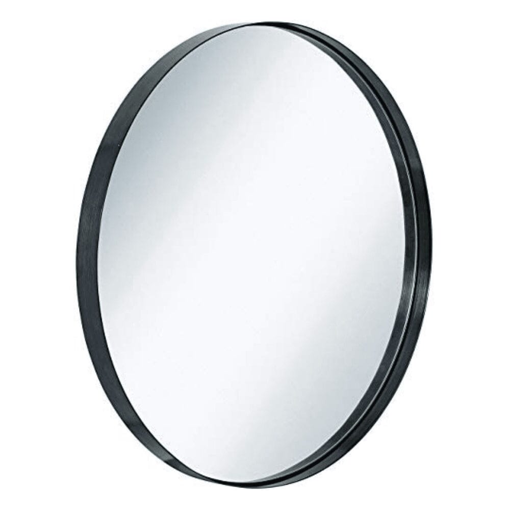 Contemporary Brushed Metal Wall Mirror