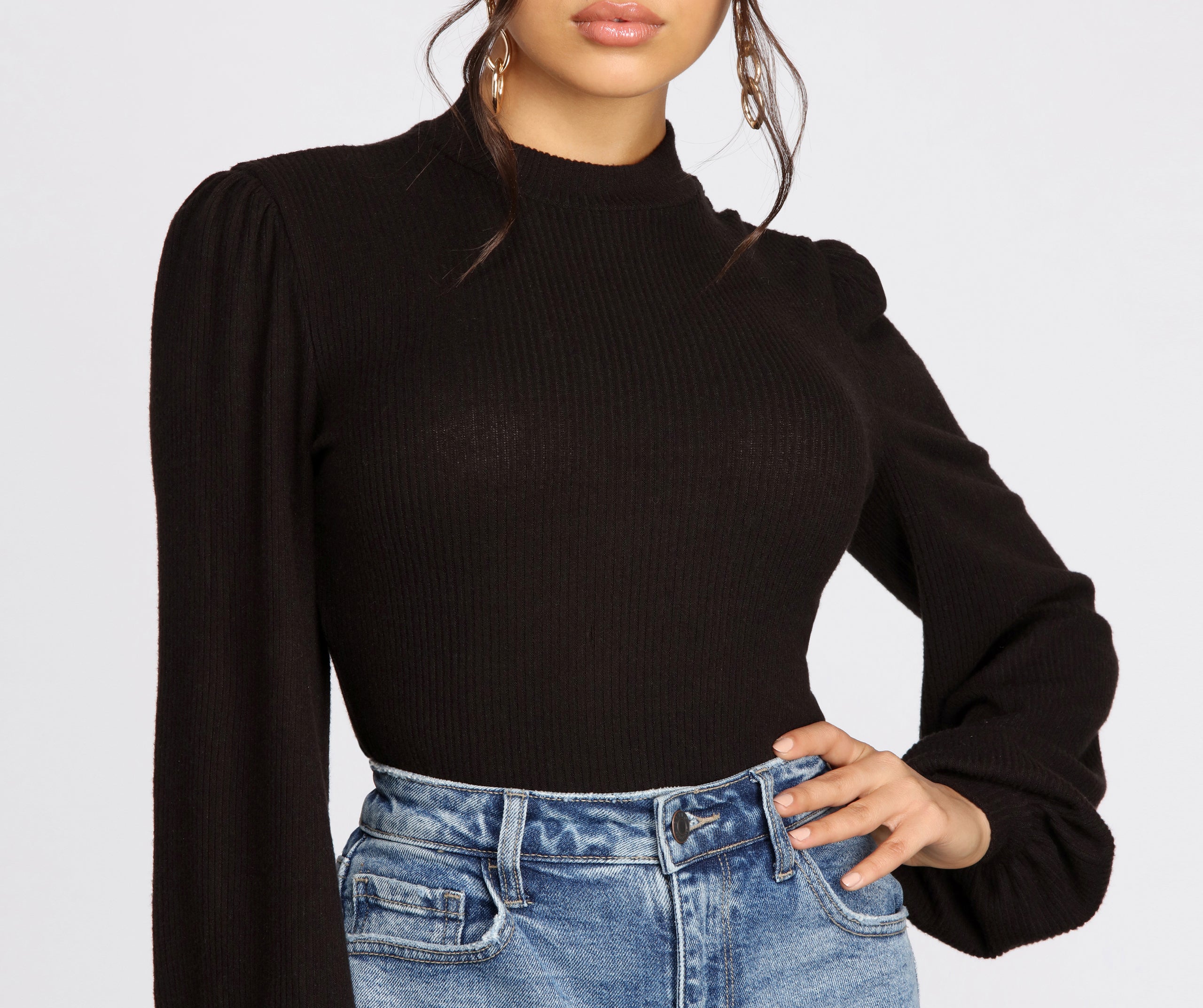 On A Casual Day Mock Neck Sweater