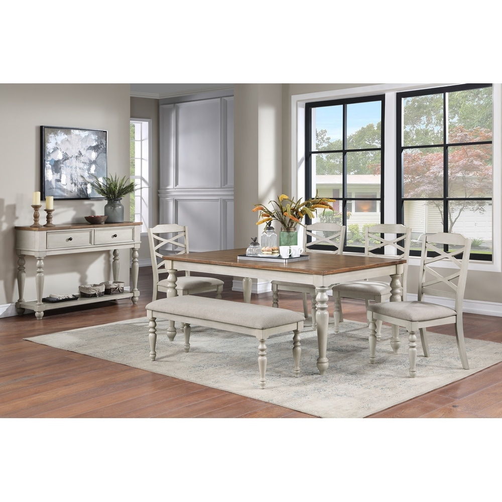 New Classic Furniture Elysia White Dining Bench