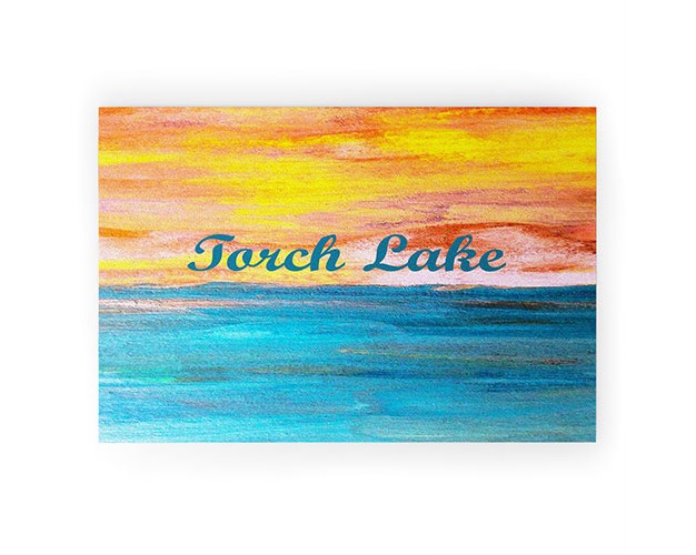 Studio K Originals Torch Lake Sunset Dream Ii Welcome Mat Deny Designs