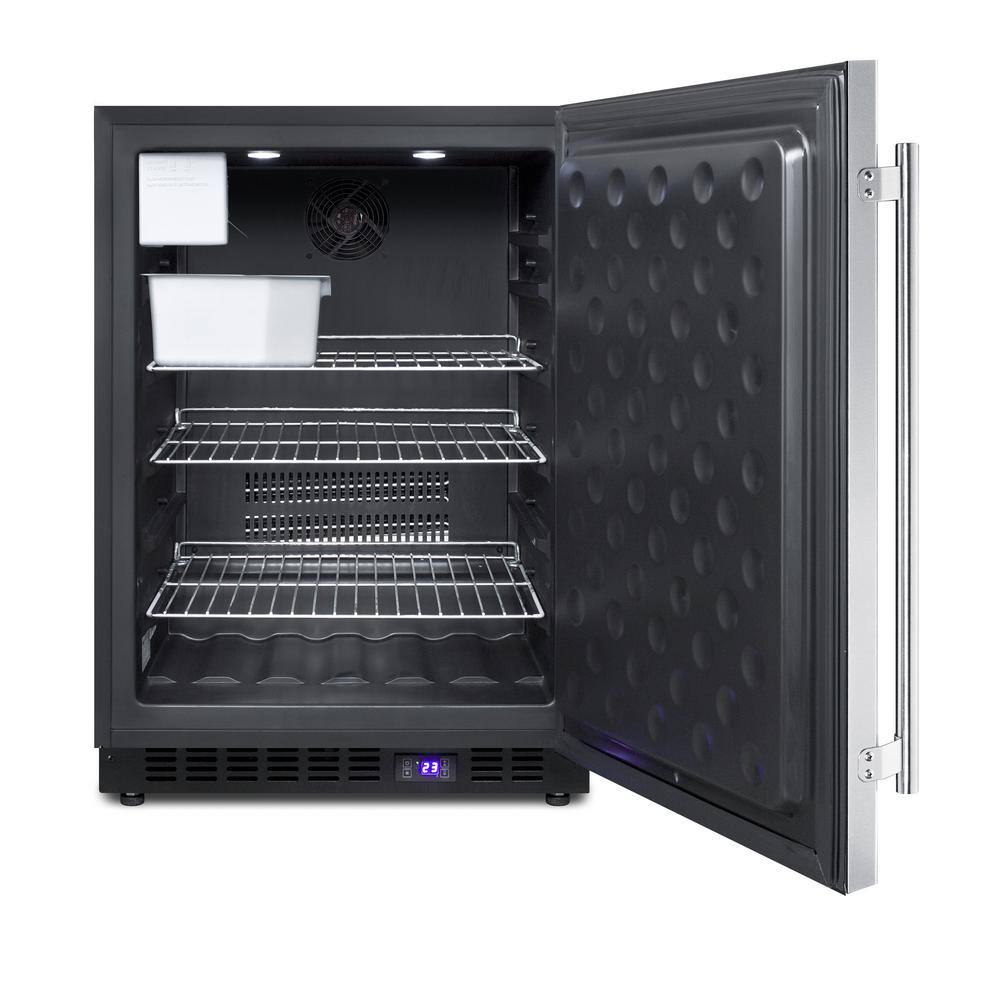 Summit Appliance 4.7 cu. ft. Frost Free Upright Freezer In Stainless Steel SCFF53BSSIM