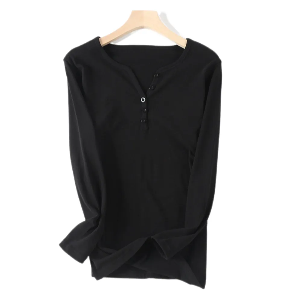 Maternity Thermal Long-Sleeve T-Shirt – Soft & Warm Base Layer for Fall/Winter