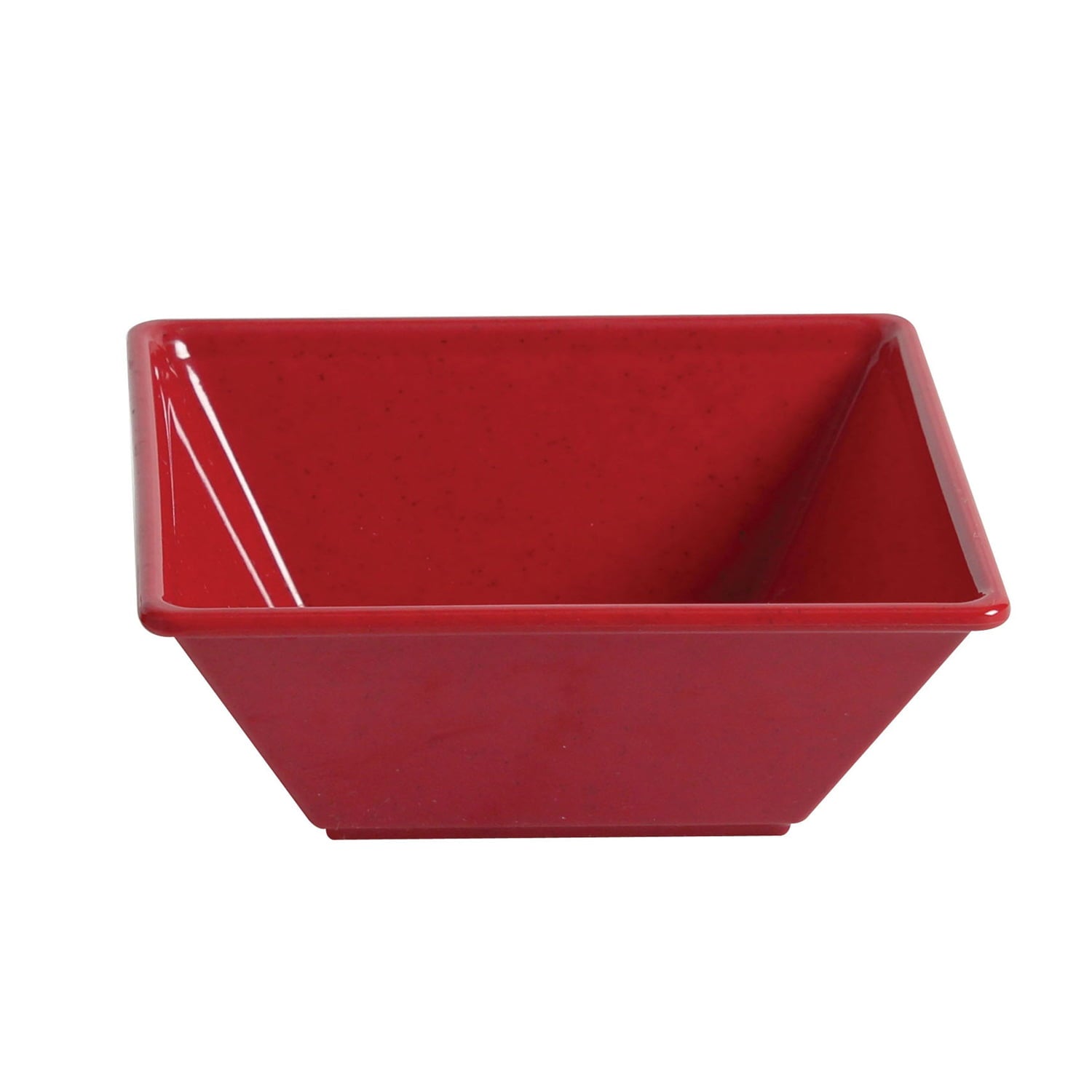 4x 4 x 2 Deep， Square Bowl， Passion Red， Melamine