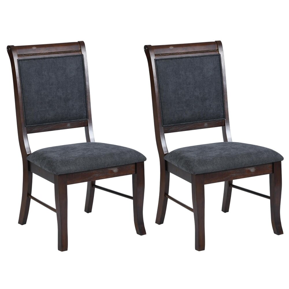 Homy Casa Upholstery Solid Wood Dining Chairs(Set of 2/4)