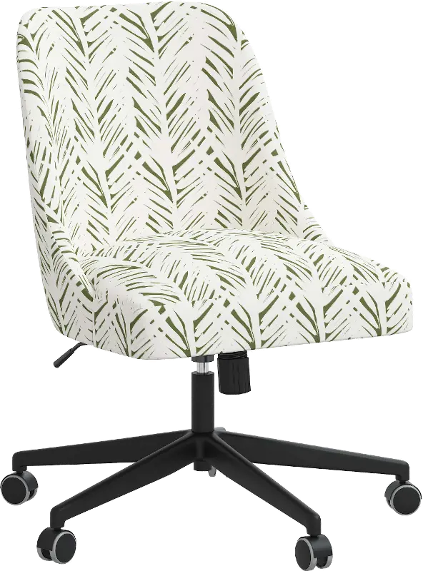 Spencer Brush Palm Leaf Office Chair - Skyline Furniture